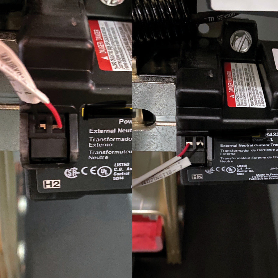 Current transformer Lead with Incorrect Wiring Polarity